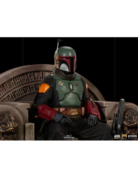 es::Star Wars The Mandalorian Estatua 1/10 Deluxe Art Scale Boba Fett on Throne 18 cm