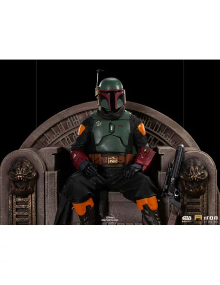 es::Star Wars The Mandalorian Estatua 1/10 Deluxe Art Scale Boba Fett on Throne 18 cm