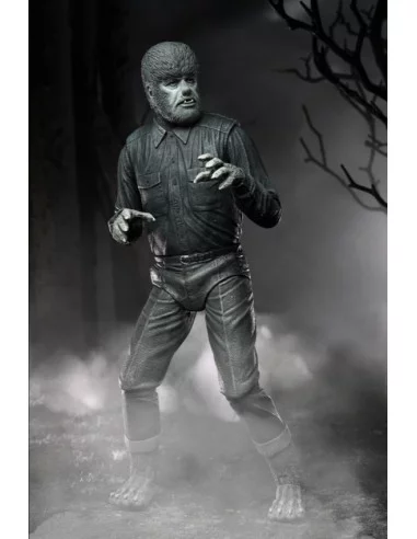 es::Universal Monsters Figura Ultimate The Wolf Man (Black & White) 18 cm