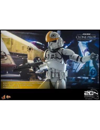 es::Star Wars Episode II Figura 1/6 Clone Pilot Hot Toys 30 cm