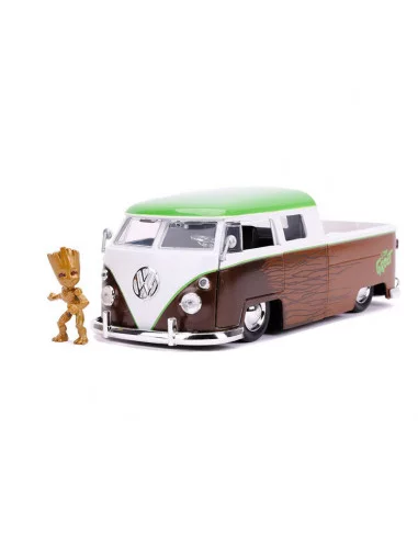 es::Guardianes de la Galaxia 1962 Volkswagen Bus Pickup 1/24 Hollywood Rides con Figura