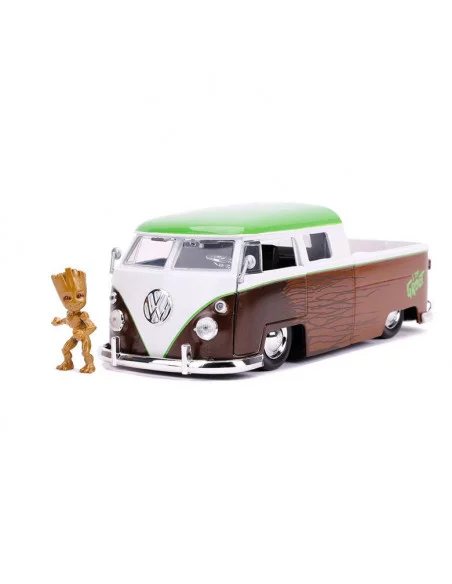 es::Guardianes de la Galaxia 1962 Volkswagen Bus Pickup 1/24 Hollywood Rides con Figura
