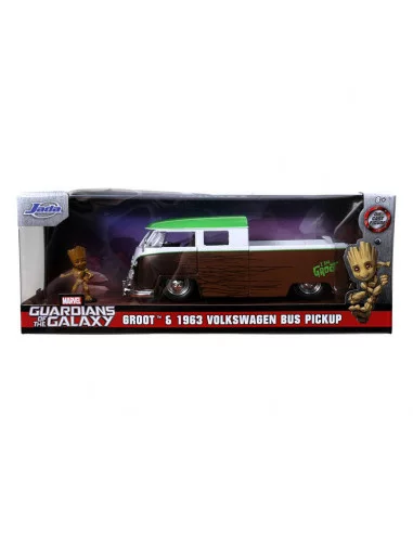es::Guardianes de la Galaxia 1962 Volkswagen Bus Pickup 1/24 Hollywood Rides con Figura