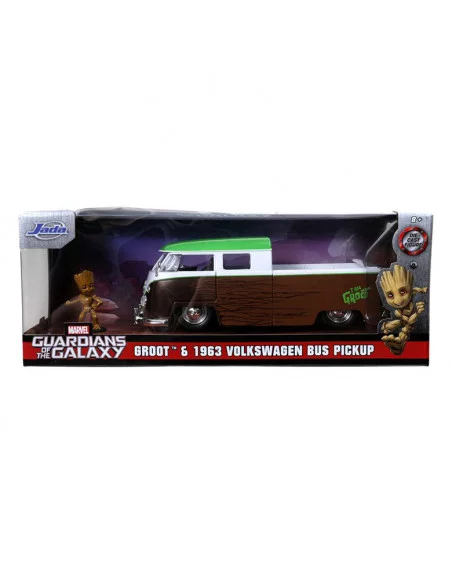 es::Guardianes de la Galaxia 1962 Volkswagen Bus Pickup 1/24 Hollywood Rides con Figura