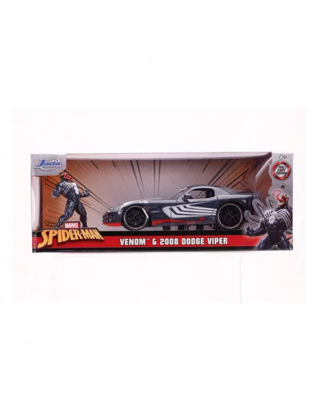 es::Marvel Spider-Man Vehículo 1/24 Hollywood Rides 2008 Dodge Viper SRT10 con Figura