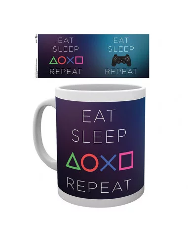 es::Playstation Taza Eat Sleep Repeat 320 ml