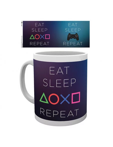 es::Playstation Taza Eat Sleep Repeat 320 ml