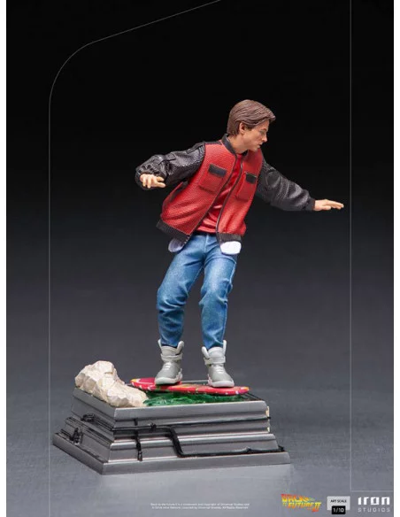 es::Regreso al Futuro II Estatua 1/10 Art Scale Marty McFly on Hoverboard 22 cm