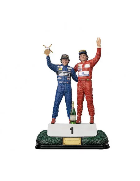 es::Ayrton Senna Estatua 1/10 Deluxe Art Scale Alain Prost & Ayrton Senna (The Last Podium 1993) 27 cm