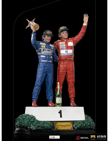 es::Ayrton Senna Estatua 1/10 Deluxe Art Scale Alain Prost & Ayrton Senna (The Last Podium 1993) 27 cm