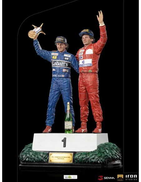 es::Ayrton Senna Estatua 1/10 Deluxe Art Scale Alain Prost & Ayrton Senna (The Last Podium 1993) 27 cm