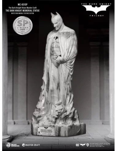 es::EMBALAJE DAÑADO. The Dark Knight Rises Estatua Master Craft The Dark Knight Memorial Batman White Faux Marble Texture
