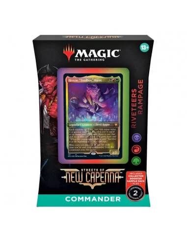 es::Magic the Gathering Streets of New Capenna Riveteers rampage Mazo de Commander en inglés