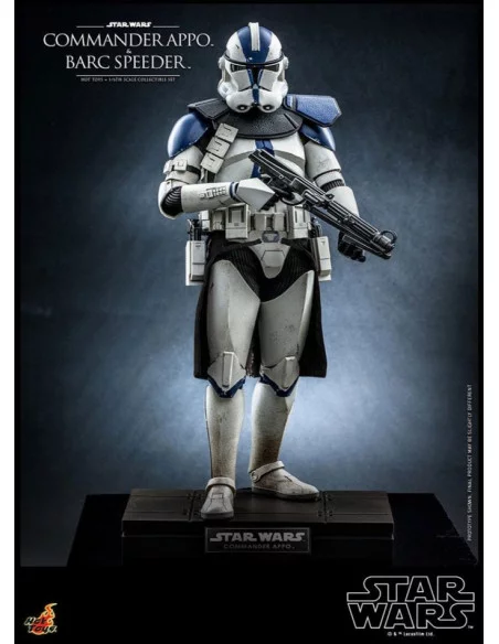 es::Star Wars The Clone Wars Figura 1/6 Commander Appo & BARC Speeder Hot Toys 30 cm