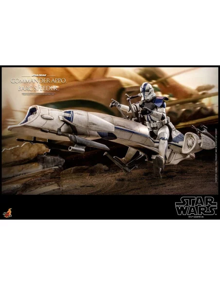 es::Star Wars The Clone Wars Figura 1/6 Commander Appo & BARC Speeder Hot Toys 30 cm