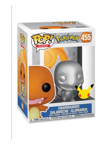 es::Pokémon Funko POP! Charmander Silver 25th Anniversary Special Edition 9 cm