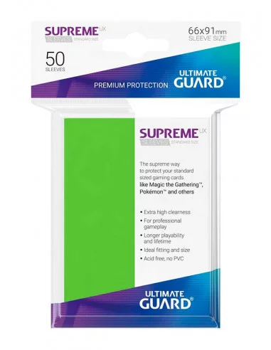 es::Ultimate Guard Supreme UX Sleeves Fundas de Cartas Tamaño Estándar Verde Claro (50)