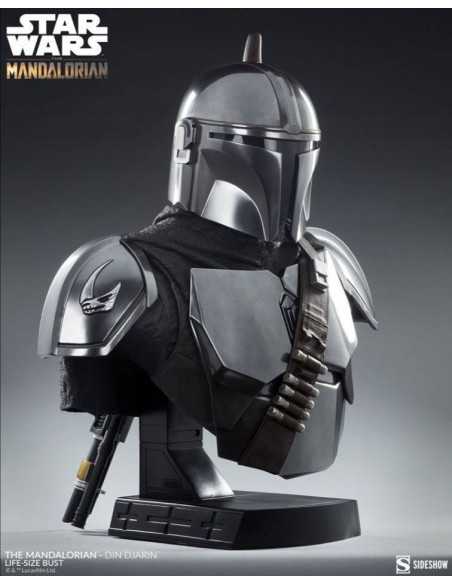es::Star Wars The Mandalorian 1/1 Busto tamaño real The Mandalorian - Din Djarin 86 cm