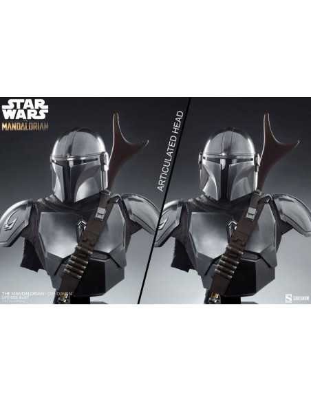 es::Star Wars The Mandalorian 1/1 Busto tamaño real The Mandalorian - Din Djarin 86 cm