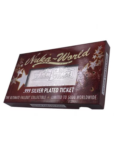 es::Fallout Réplica Nuka World Ticket (plateado)