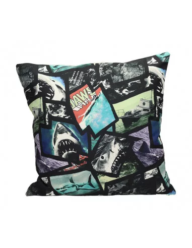 es::Tiburón Cojín cuadrado Póster collage