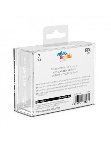es::Oakie Doakie Dice Dados RPG-Set Solid-Negro (7)