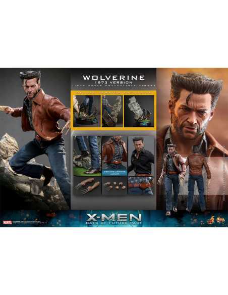 es::X-Men Días del futuro pasado Figura Movie Masterpiece 1/6 Wolverine (1973 Version) Hot Toys Deluxe Version 30 cm