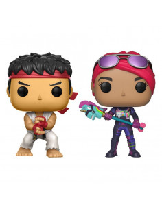 es::Fortnite Funko POP! Pack de 2 Figuras Ryu & Brite Bomber 5 cm