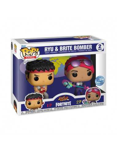 es::Fortnite Funko POP! Pack de 2 Figuras Ryu & Brite Bomber 5 cm