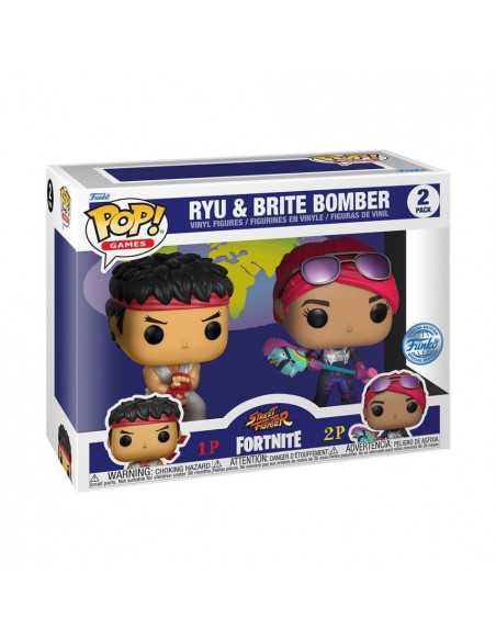 es::Fortnite Funko POP! Pack de 2 Figuras Ryu & Brite Bomber 5 cm