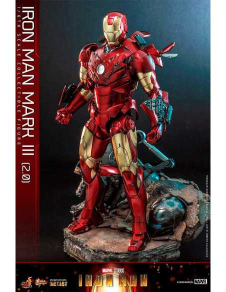 es::Iron Man Figura 1/6 Iron Man Mark III (2.0) Diecast Hot Toys