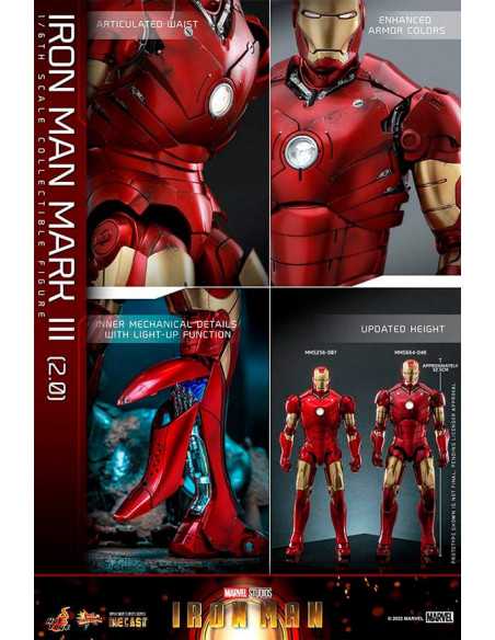 es::Iron Man Figura 1/6 Iron Man Mark III (2.0) Diecast Hot Toys