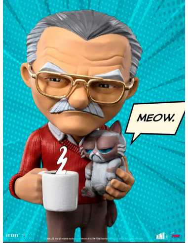 es::Stan Lee Figura Mini Co. Stan Lee with Grumpy Cat 14 cm