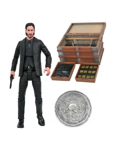 es::VER ESTADO. John Wick Figura Deluxe Box Set 18 cm