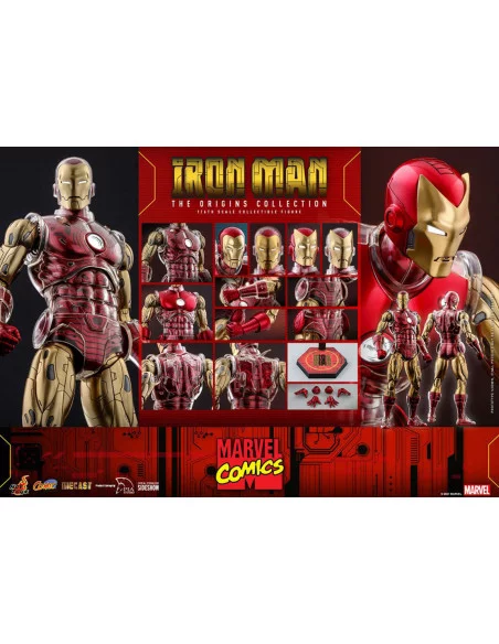 es::Marvel The Origins CollectionFigura 1/6 Iron Man Comic Hot Toys 33 cm