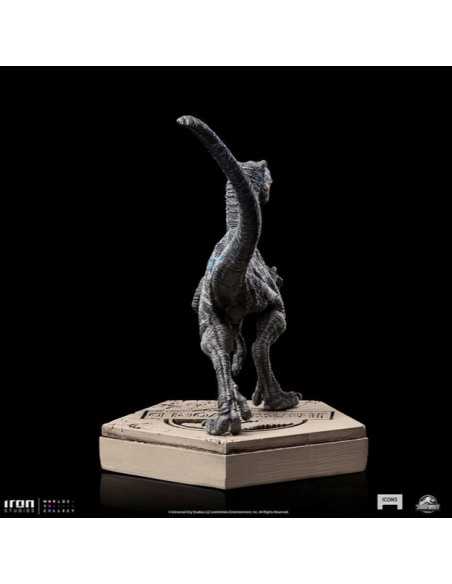 es::Jurassic World Icons Velociraptor Blue Estatua 9 cm