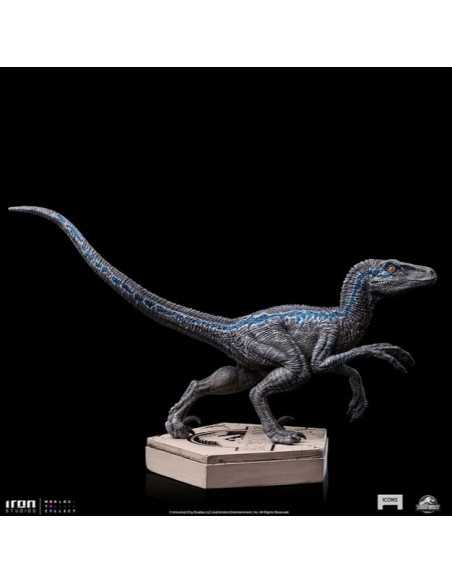 es::Jurassic World Icons Velociraptor Blue Estatua 9 cm