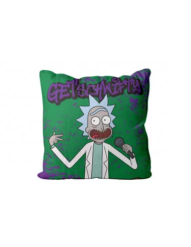es::Rick y Morty Cojín cuadrado Get Schwifty