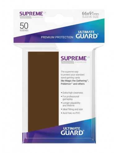 es::Ultimate Guard Supreme Sleeves Fundas de Cartas Tamaño Estándar Marrón (50)