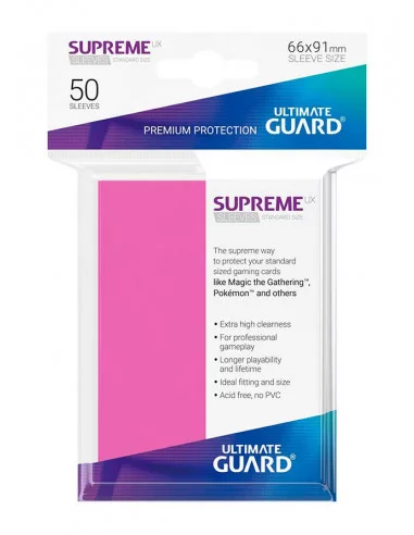 es::Ultimate Guard Supreme UX Sleeves Fundas de Cartas Tamaño Estándar Fucsia (50)