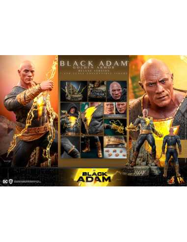 es::Black Adam Figura DX 1/6 Black Adam (Golden Armor) Deluxe Version Hot Toys 33 cm