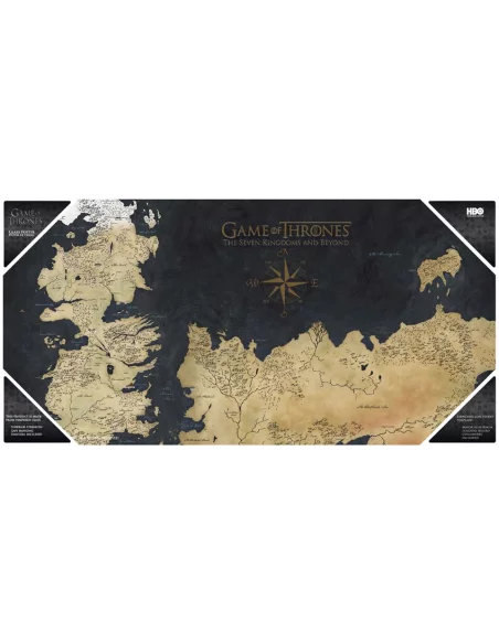 es::Juego de Tronos: Mapa Póster de vidrio 60 x 30 cm