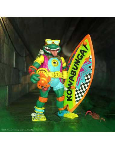 es::Tortugas Ninja Figura Ultimates Sewer Surfer Mike 18 cm
