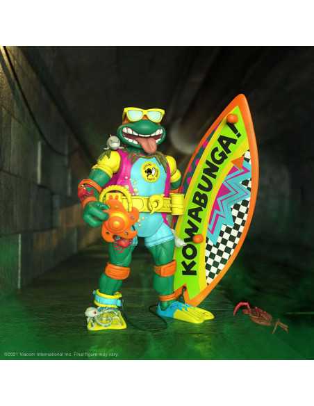 es::Tortugas Ninja Figura Ultimates Sewer Surfer Mike 18 cm