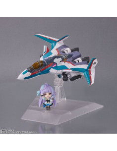 es::Macross Delta Vehículo con Figura Tiny Session VF-31C Siegfried (Arad Mölders Use) with Mikumo Guynemer 10 cm 