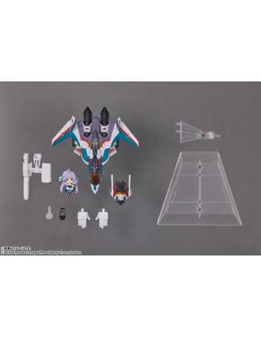 es::Macross Delta Vehículo con Figura Tiny Session VF-31C Siegfried (Arad Mölders Use) with Mikumo Guynemer 10 cm 