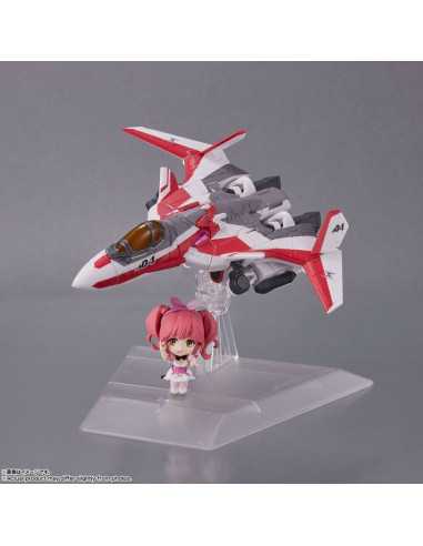 es::Macross Delta Vehículo con Figura Tiny Session VF-31C Siegfried (Mirage Farina Jenius Use) with Makina Nakajima 10 cm 