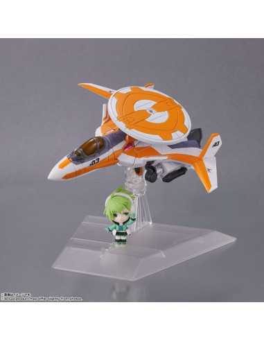 es::Macross Delta Vehículo con Figura Tiny Session VF-31E Siegfried (Chuck Mustang Use) with Reina Prowler 10 cm