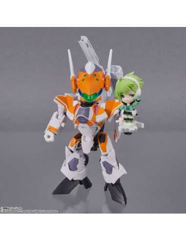 es::Macross Delta Vehículo con Figura Tiny Session VF-31E Siegfried (Chuck Mustang Use) with Reina Prowler 10 cm