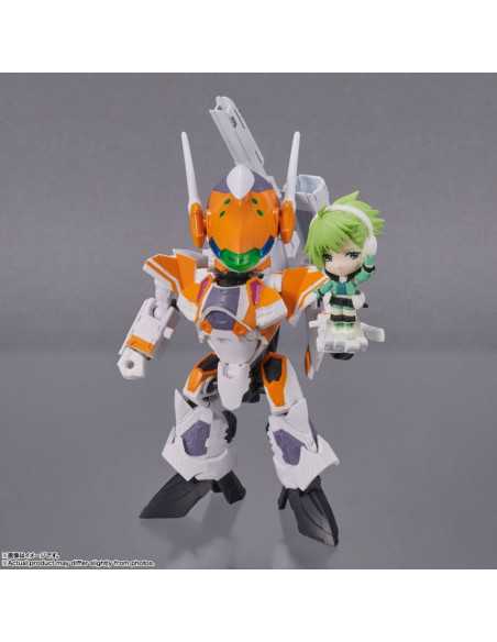 es::Macross Delta Vehículo con Figura Tiny Session VF-31E Siegfried (Chuck Mustang Use) with Reina Prowler 10 cm